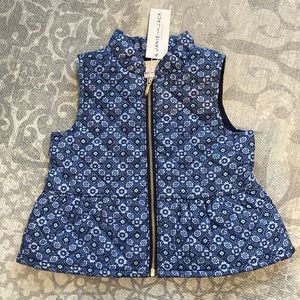 NWT Janie and Jack quilted vest, 18-24 month, blue